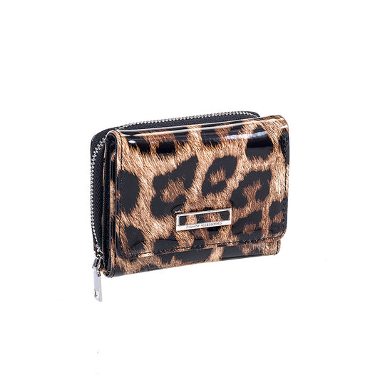 Πορτοφόλι γυναικείο λεοπάρ λουστρίνι