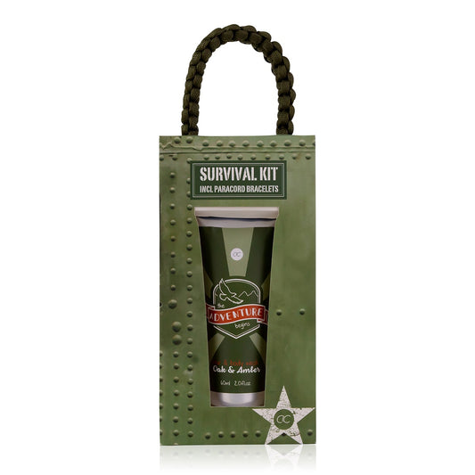 Men's care set with shower gel 60ml & survival bracelet, Adventure - Accentra