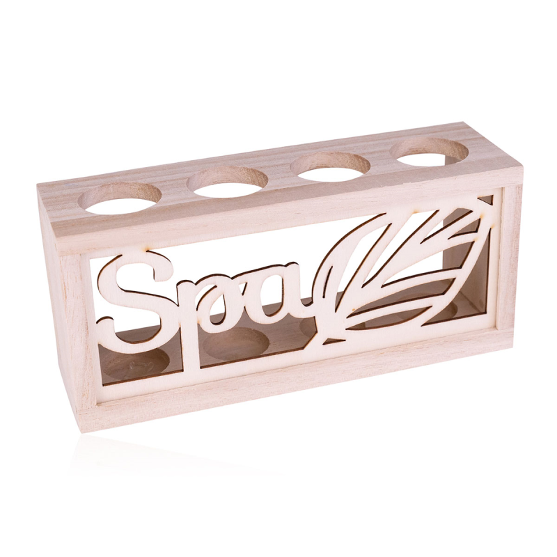Bath set in wooden box with 2 shower gels 60ml & 2 bath salts 80g, Spa Collection - Accentra