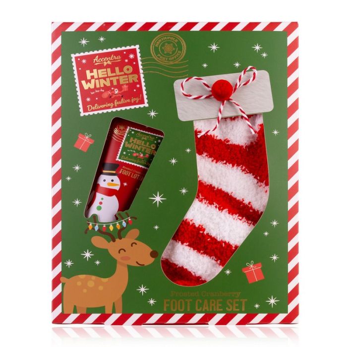 Γιορτινό Σετ περιποίησης με κρέμα ποδιών 60ml & one-sized κάλτσες, Hello Winter - Accentra