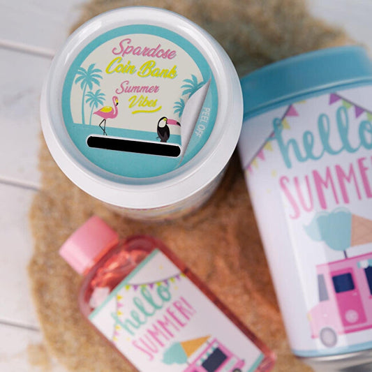 Gift set with shower gel 180ml & piggy bank, Summer Vibes - Accentra