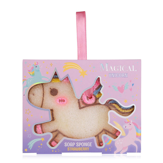 Strawberry soap with unicorn-shaped sponge, Magical Unicorn - Accentra