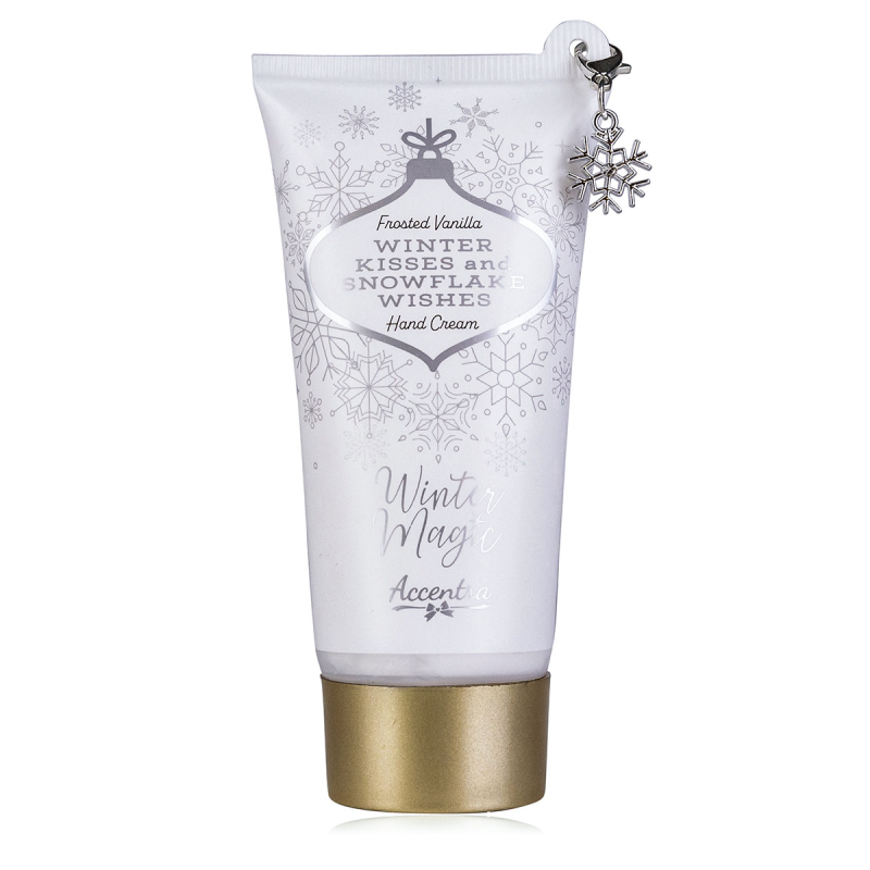 Frosted Vanilla Κρέμα χεριών και νυχιών 60ml με γούρι χιονονιφάδα, Winter Magic – Accentra