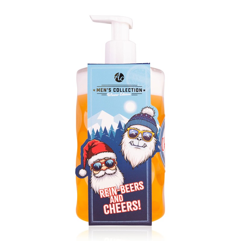 Γιορτινό Ανδρικό σαπούνι χεριών & σώματος 720ml σε συσκευασία που θυμίζει ποτήρι μπύρας – Accentra