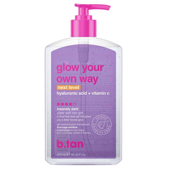 Glow your own way next level 437ml, Διαφανές Self tan gel έντονου μαυρίσματος - BTan