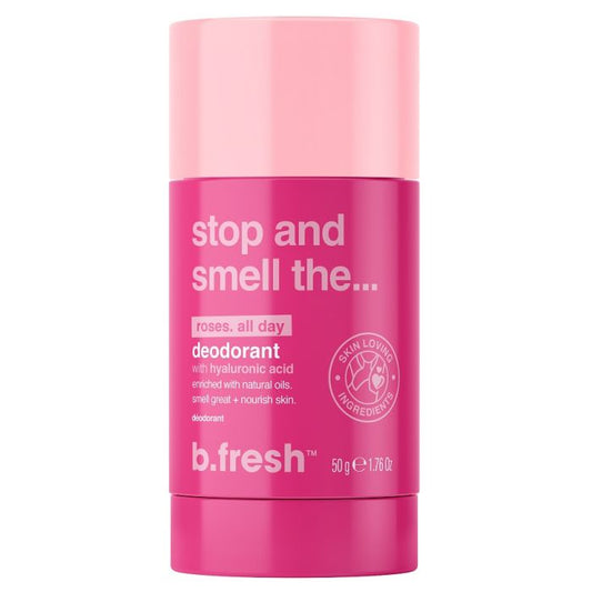 Deodorant stick 50g alcohol-free, with hyaluronic acid & Roses fragrance, Smell the roses - BFresh