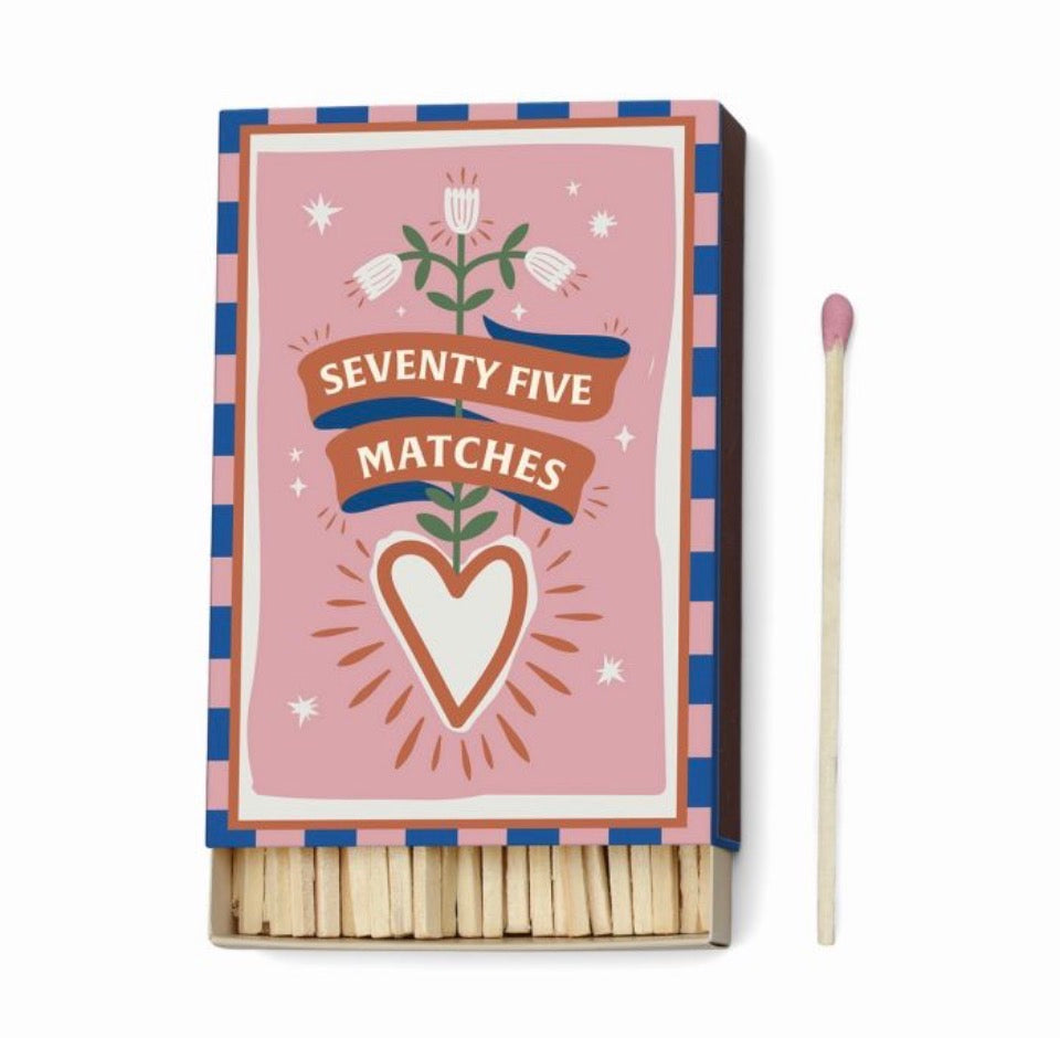 Adopo 'Hearts' Pink 75 Σπίρτα ασφαλείας 9.6cm - Paddywax