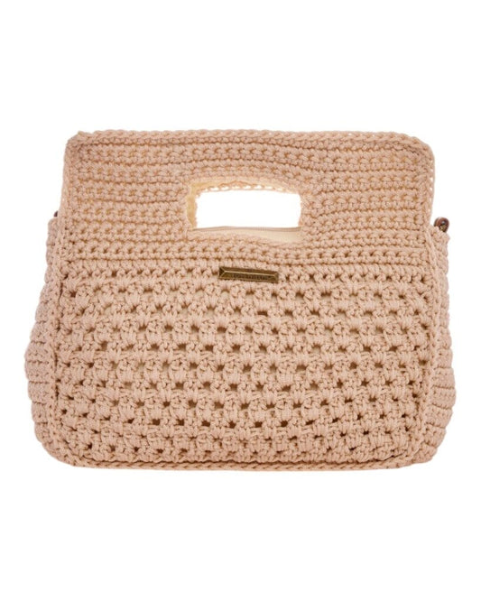 Ψάθινη Τσάντα χειρός σε μπεζ χρώμα CN2419