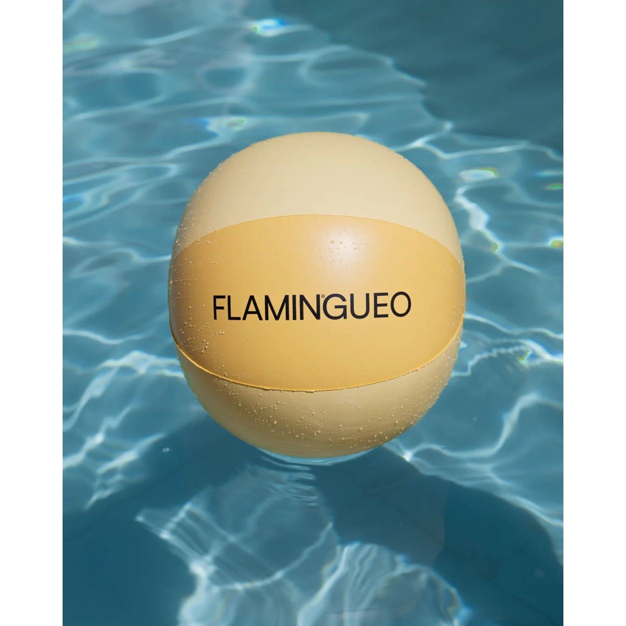 Inflatable yellow beach ball 35cm diameter, Riva - Flamingueo