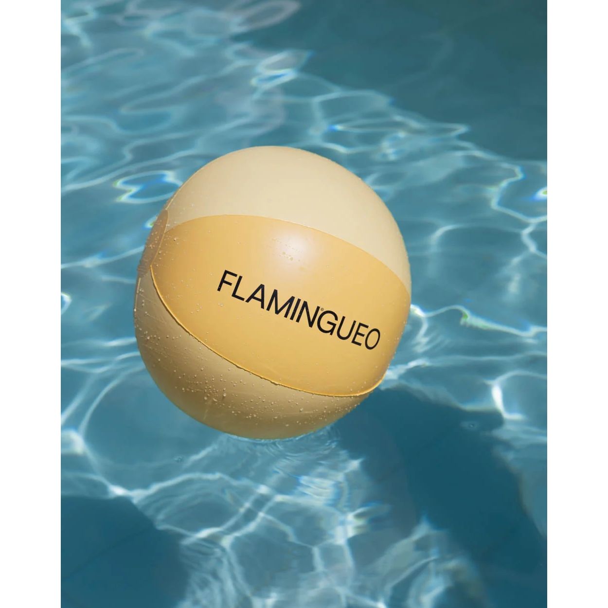 Inflatable yellow beach ball 35cm diameter, Riva - Flamingueo