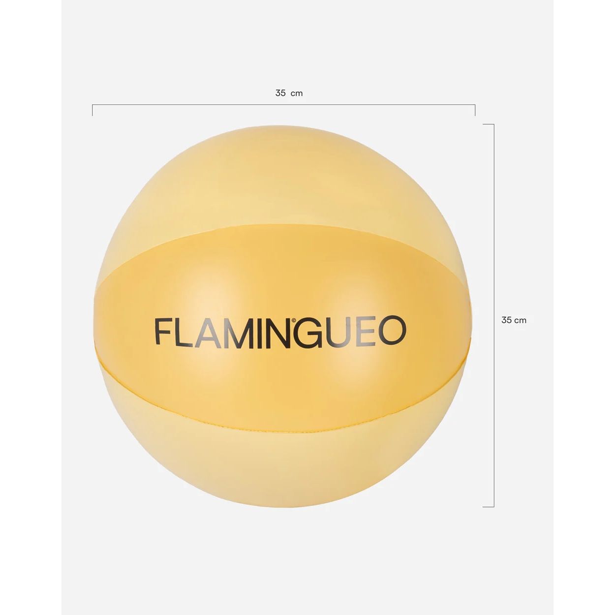 Inflatable yellow beach ball 35cm diameter, Riva - Flamingueo