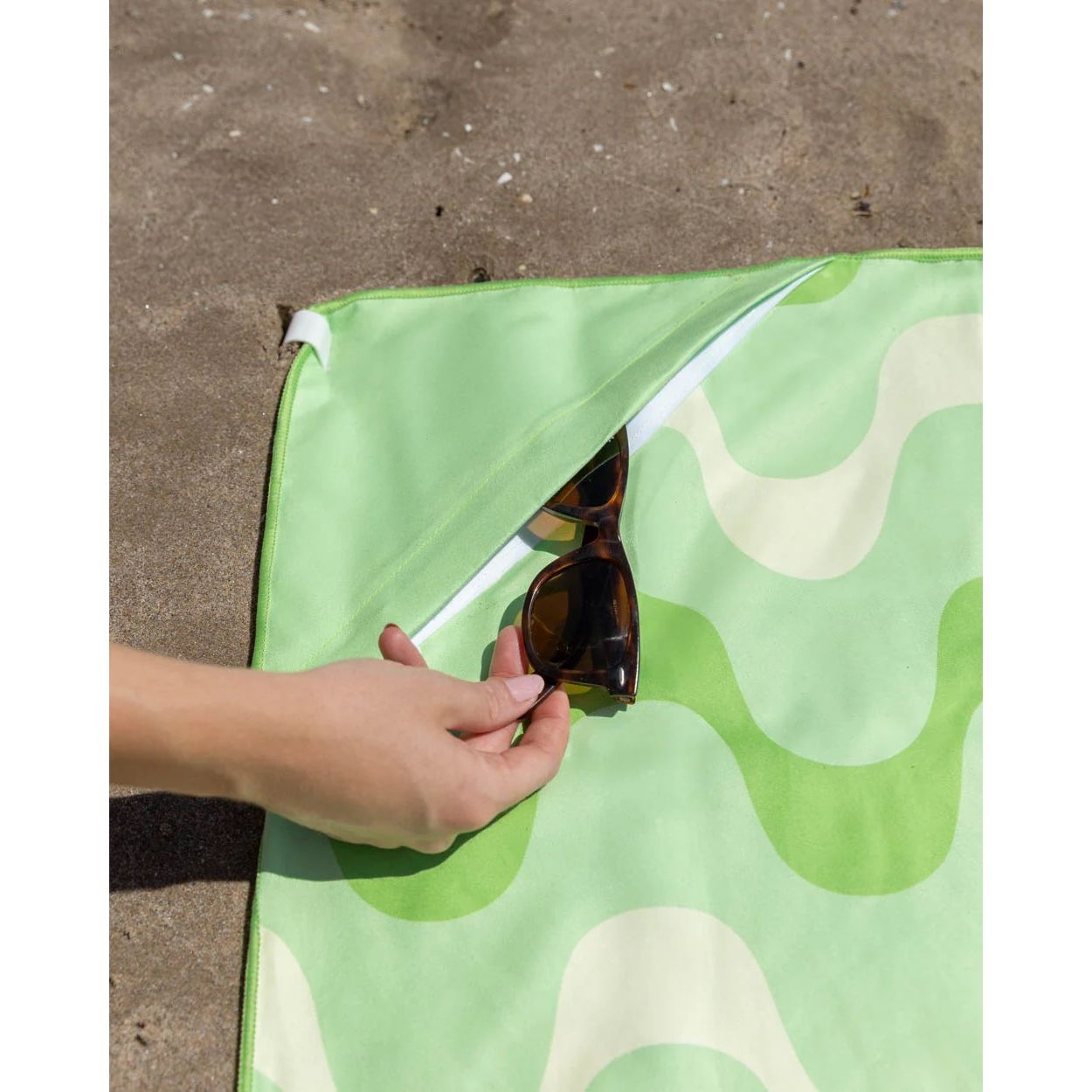Πετσέτα με μικροΐνες 180x90cm Πράσινη Ultra-Fast Drying, Ayla - Flamingueo