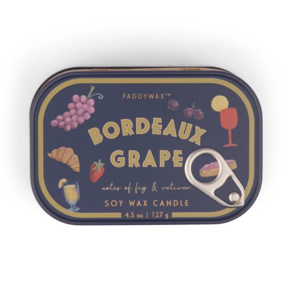 Bordeaux Grape Φυτικό Κερί 127gr σε μεταλλικό δοχείο-κονσέρβα, Bistro Grapes - Paddywax