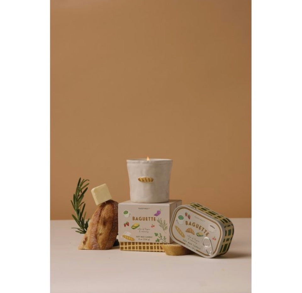 Rosemary Thyme Φυτικό Κερί 226gr σε κεραμικό δοχείο, Bistro French Baguette - Paddywax