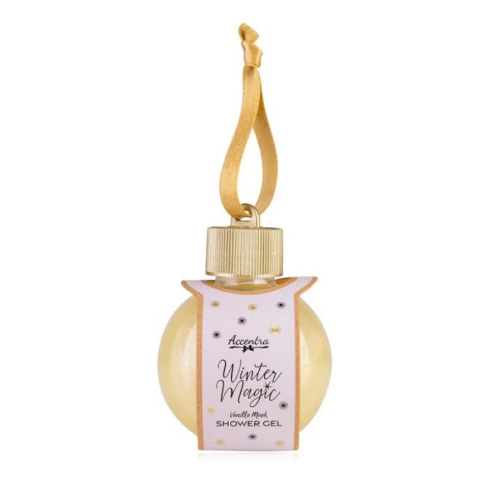 Mini Στολίδια με Shower gel 60ml σε μεταλλικό έλκηθρο, Winter Magic - Accentra