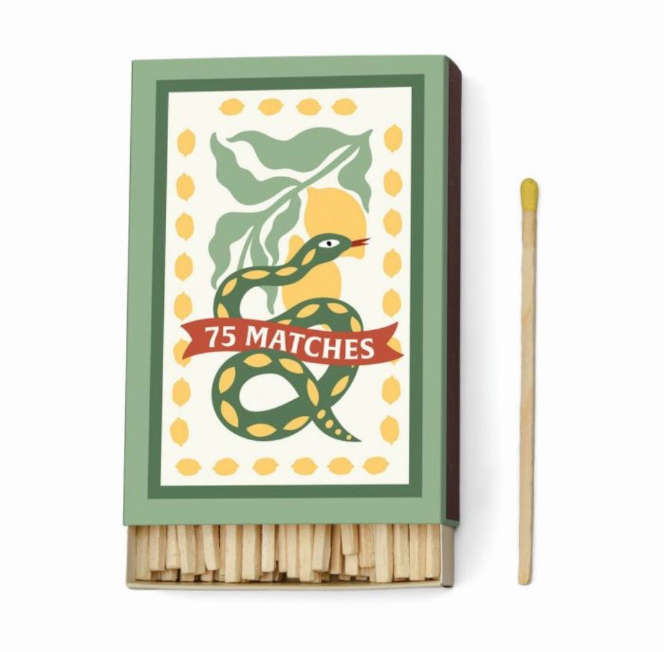 Adopo 'Snake' Yellow 75 Σπίρτα ασφαλείας 9.6cm - Paddywax