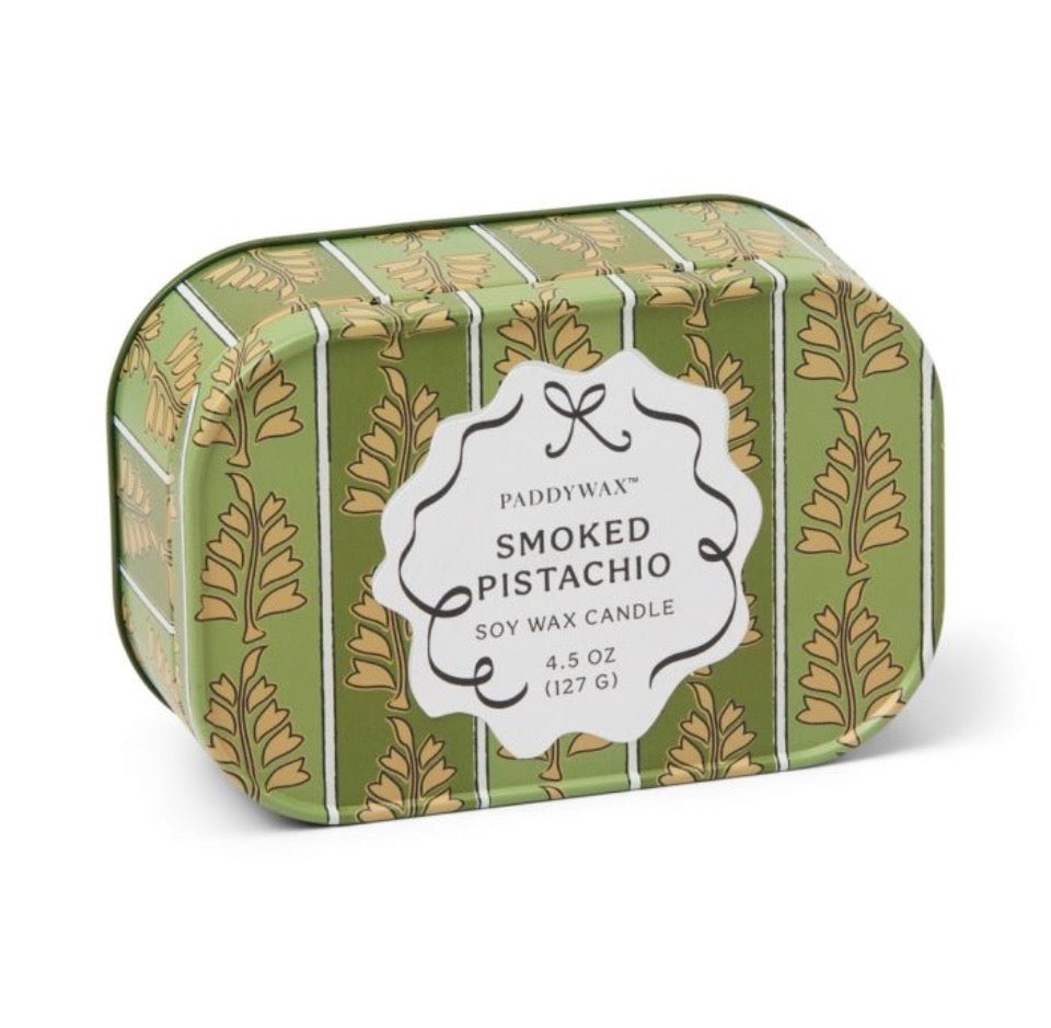 Smoked Pistachio Φυτικό Κερί 127gr σε μεταλλικό δοχείο-κονσέρβα, Cherie - Paddywax