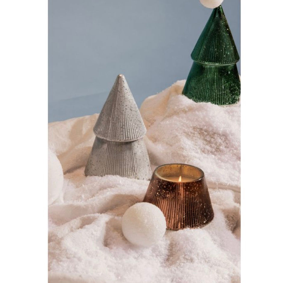 Γυάλινο Κερί σε λευκό δεντράκι, Cypress & Fir 198gr - Paddywax