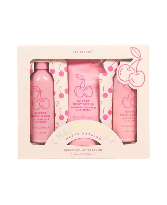 Cherry Baby Shower Gift Set – Σετ Δωρου Μπάνιου 3τεμ. Κεράσι & Αμύγδαλο | Yes Studio