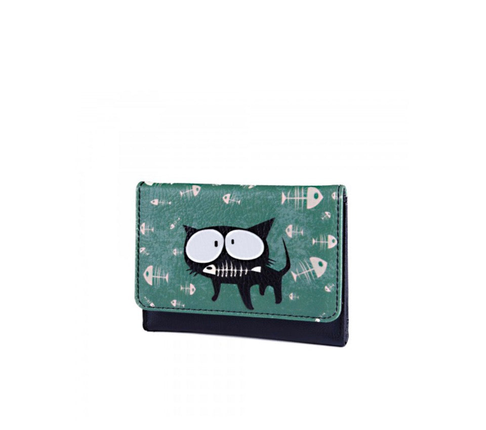 EYE CAT ΠΟΡΤΟΦΟΛΙ ΜΕ ΣΧΕΔΙΟ ΜΑΥΡΗ ΓΑΤΑ ΜΕ ΨΑΡΟΚΟΚΑΛΟ