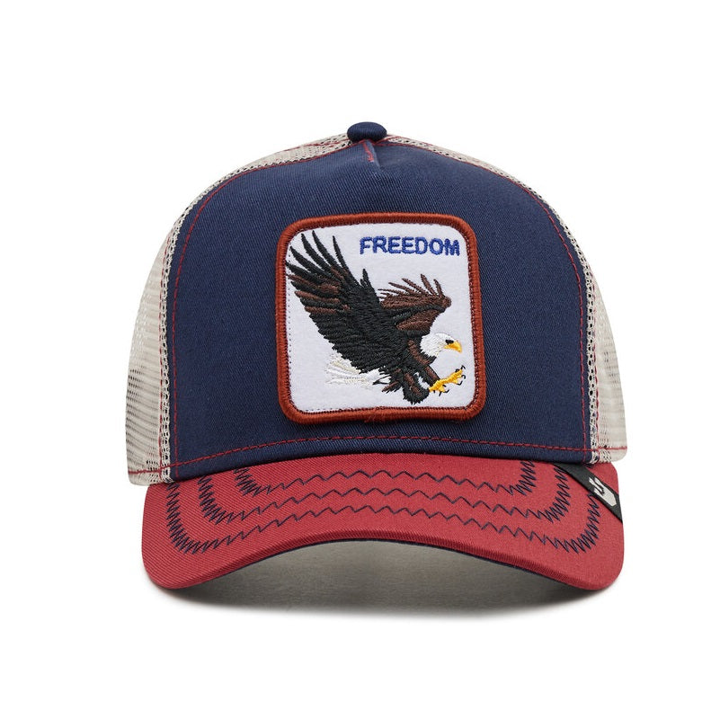 The Freedom Eagle Jockey Hat, Indigo Blue Eagle - Goorin Bros