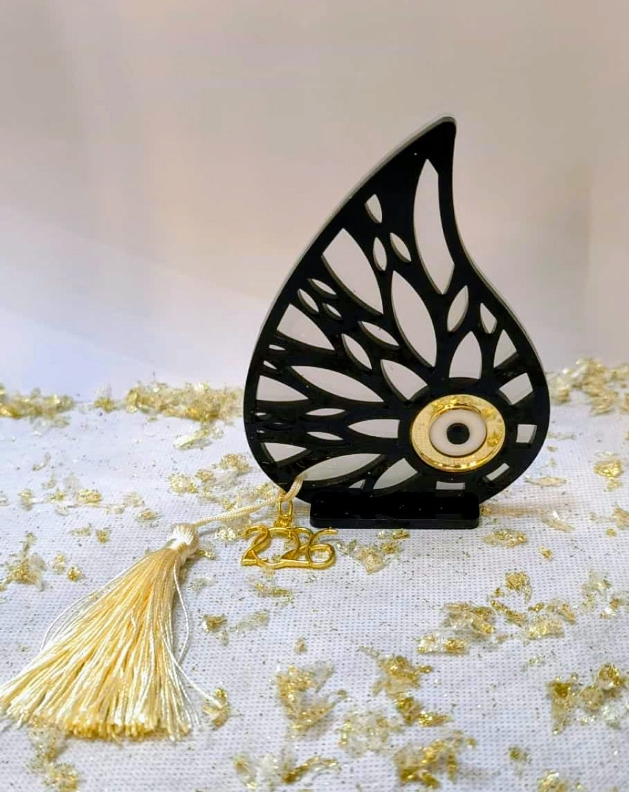 Γούρι σκαλιστό σταγόνα μαύρο