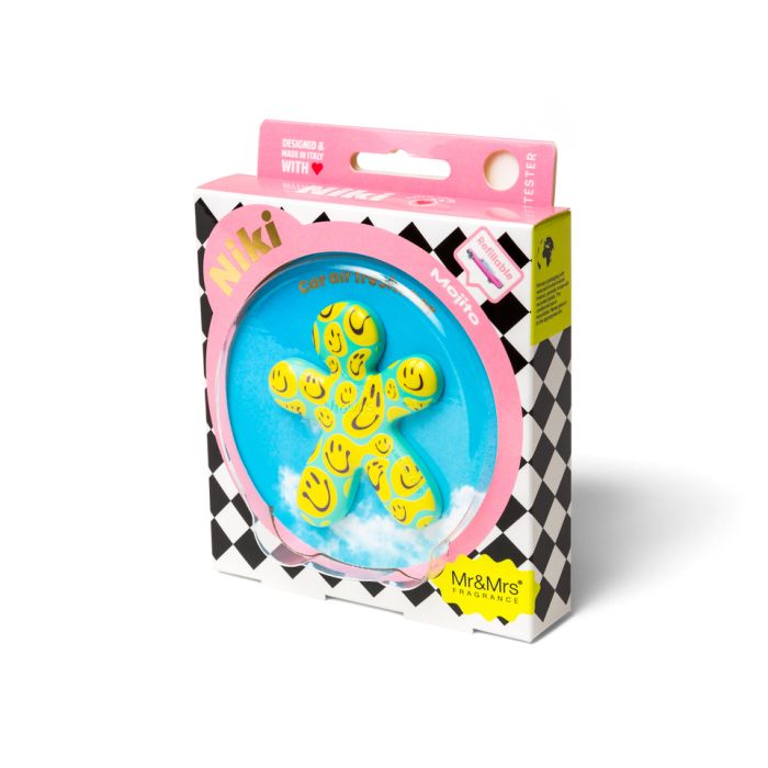 Niki Smile Car Air Freshener with Refill, Mojito - Mr&Mrs Fragrance