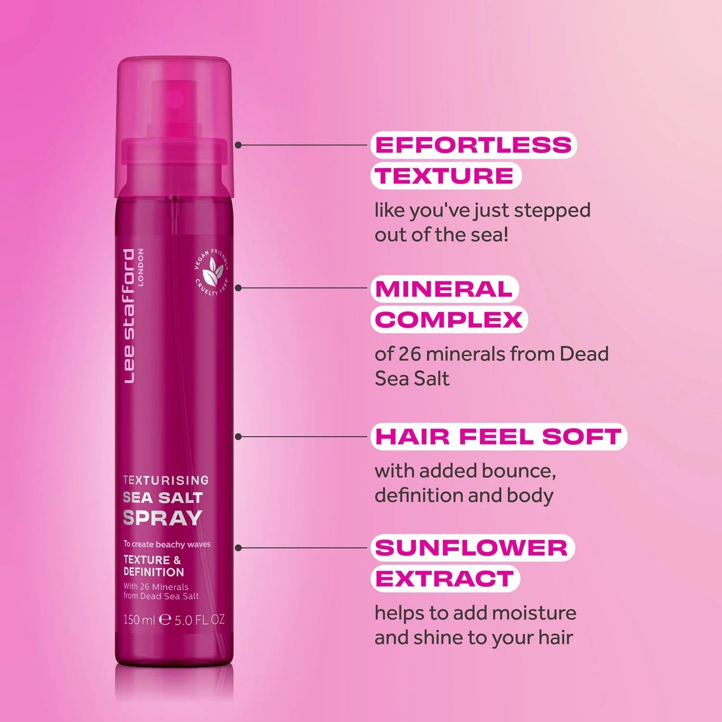 Texturising Sea Salt Spray 150ml - Lee Stafford