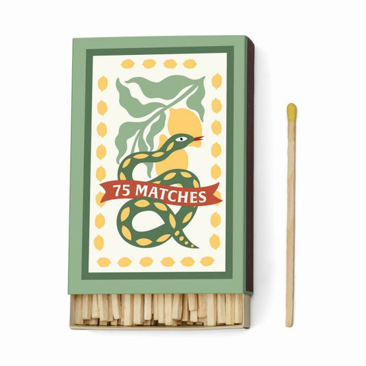 Adopo 'Snake' Yellow 75 Safety Matches 9.6cm - Paddywax