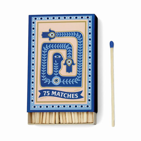 Adopo 'Eye' Blue 75 Safety Matches 9.6cm - Paddywax