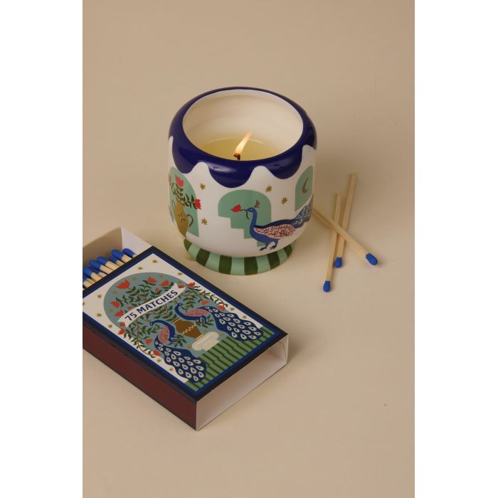 Adopo 'Peacock' set 75 Σπίρτα ασφαλείας 9.6cm - Paddywax