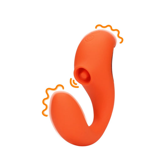 G-Spot vibrator with clitoral pulsating stimulation, Untamed Orange - Shots