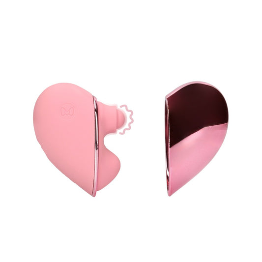 Clitoris stimulation device in a discreet heart shape, Pink Arabesque - Shots