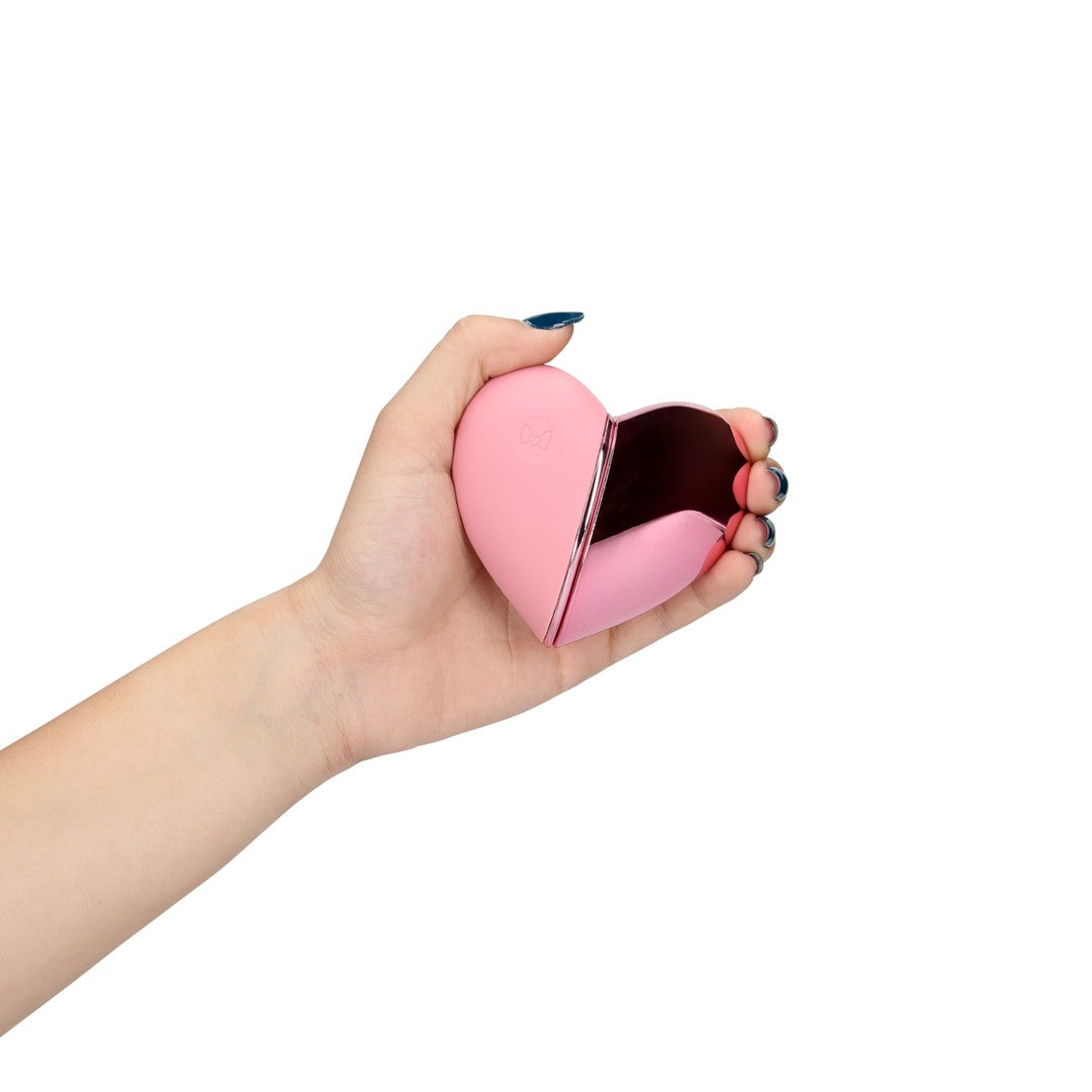 Clitoris stimulation device in a discreet heart shape, Pink Arabesque - Shots