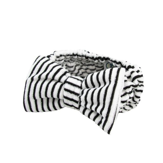 Black and White Striped Hair Ribbon 24*8.6cm, Ava - By Upper Canada