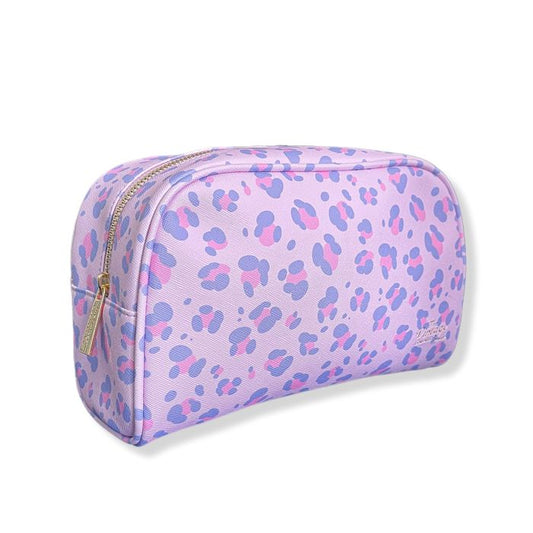 Large Oval Lilac Leopard Toiletry Bag 15*23*11cm - By Upper Canada