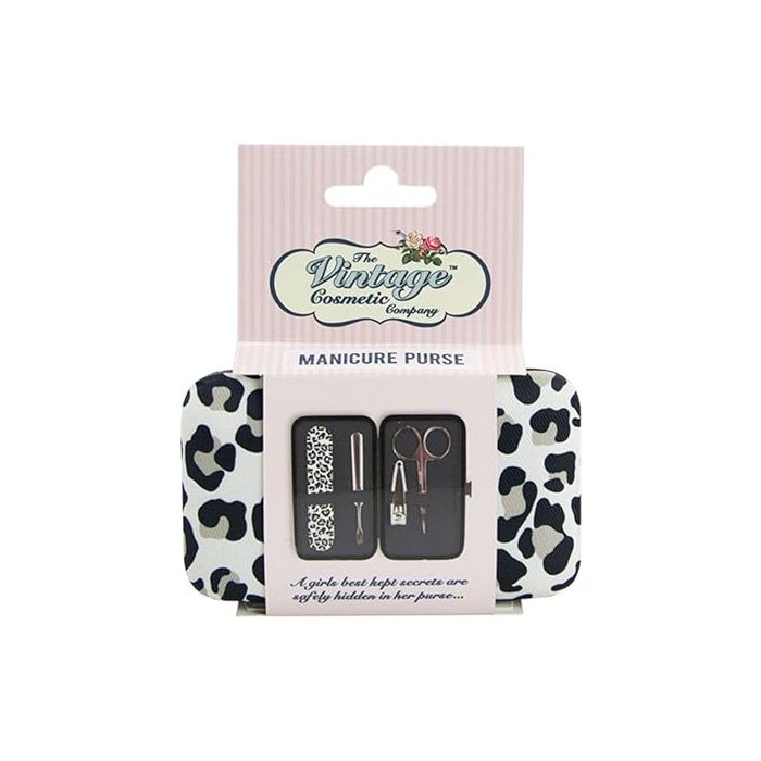 Travel Manicure Set 4 pcs, Leopard Print - By Upper Canada