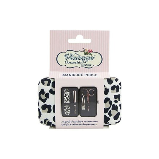 Travel Manicure Set 4 pcs, Leopard Print - By Upper Canada