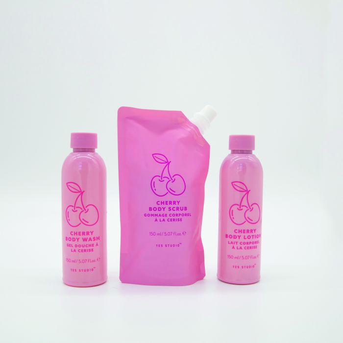 Σετ μπάνιου με 3*150ml αφρόλουτρο, λοσιόν & scrub, Cherry Baby - By Upper Canada