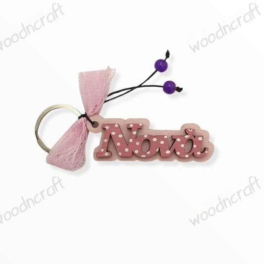 Wooden handmade keychain - Godmother