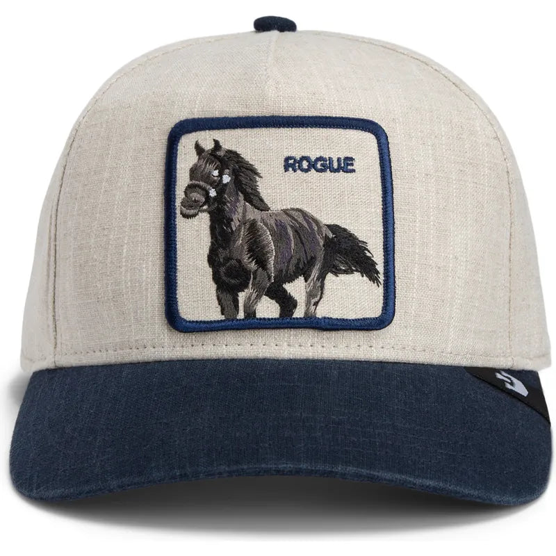 Λινό Καπέλο Jockey Thread Rebel, Άλογο Μπλε Rogue - Goorin Bros