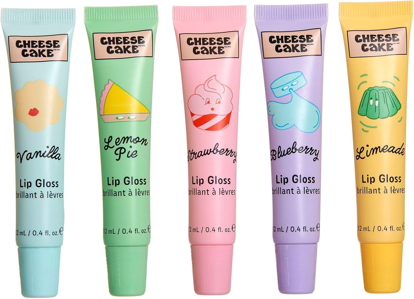 Σετ με 5*12mL Lip Gloss, Cheesecake - By Upper Canada