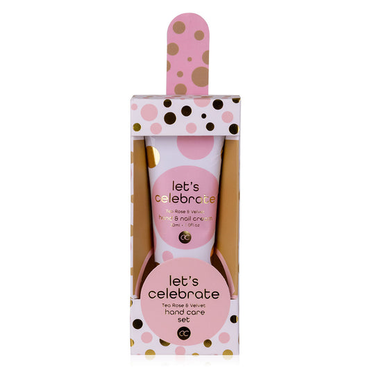 Hand care set with 30ml hand cream &amp; a file, Let's celebrate - Accentra