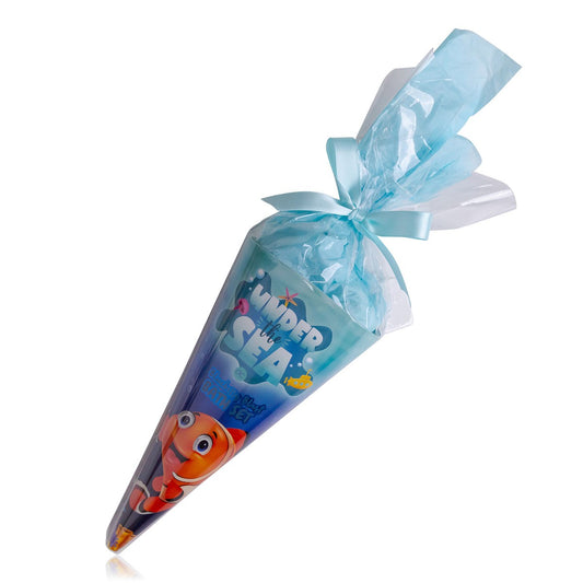 Cone with 60ml bubble bath, 50g bath fizzer &amp; sponge, Under the sea - Accentra