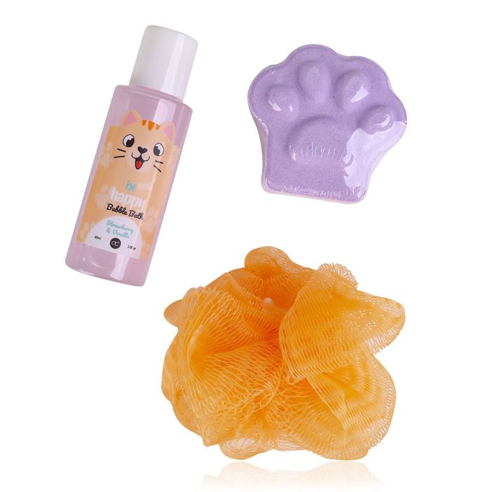 Cone with 60ml bubble bath, 60g bath fizzer &amp; sponge, Best Friends - Accentra