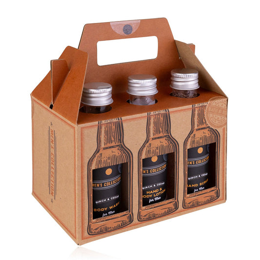 Ανδρικό σετ με 6*50ml: body wash, λοσιόν σώματος, after shave, scrub & σαμπουάν, Sixpack - Accentra