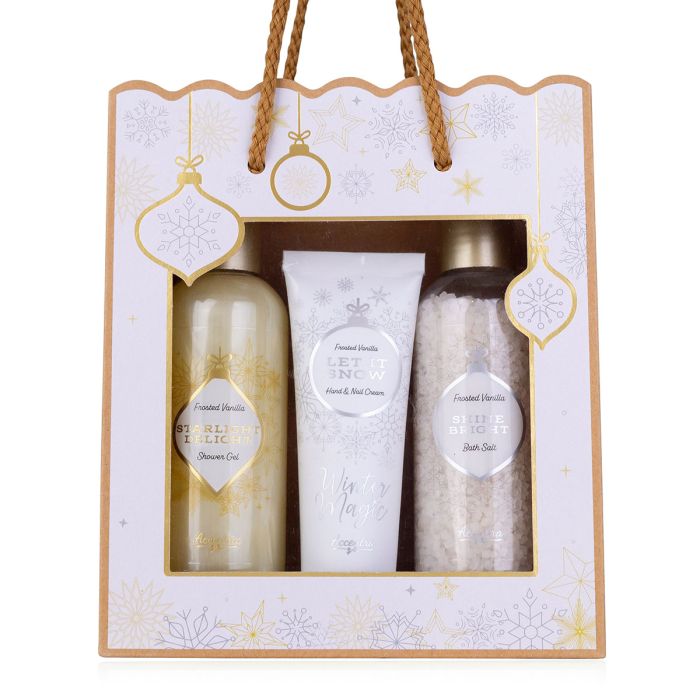 Σετ με αφρόλουτρο 200ml, κρέμα χεριών 60ml & 230g bath salt, Winter Magic - Accentra