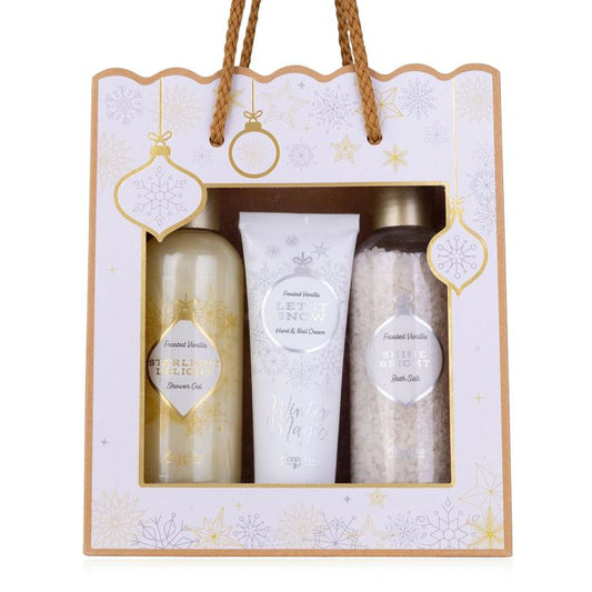 Σετ με αφρόλουτρο 200ml, κρέμα χεριών 60ml & 230g bath salt, Winter Magic - Accentra