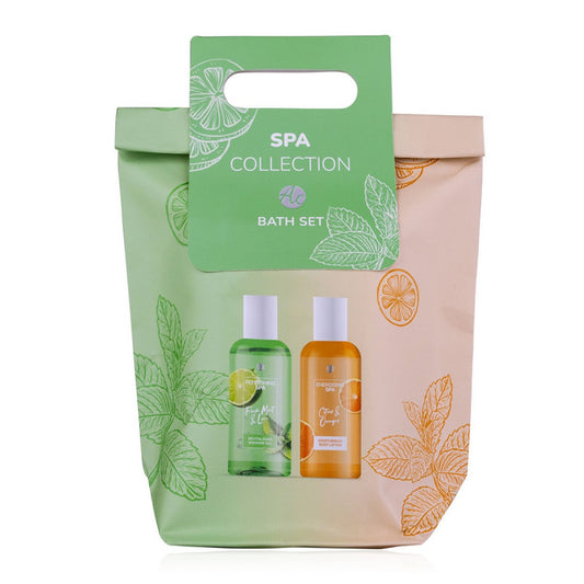 Bath set in paper gift box with shower gel 100ml &amp; body lotion 100ml, Spa Collection - Accentra