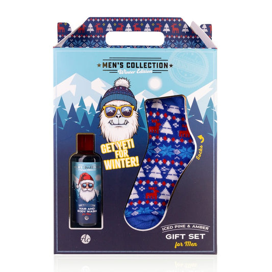 Χριστουγεννιάτικο Ανδρικό σετ περιποίησης με αφρόλουτρο 100ml & κάλτσες, Xmas Men – Accentra